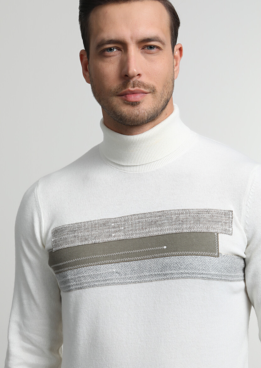 Ecru Knitwear Sweatshirt - 2