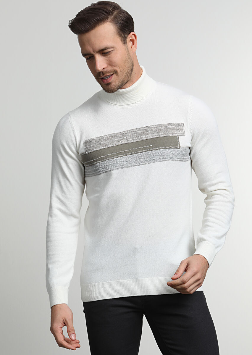 Ecru Knitwear Sweatshirt - 3