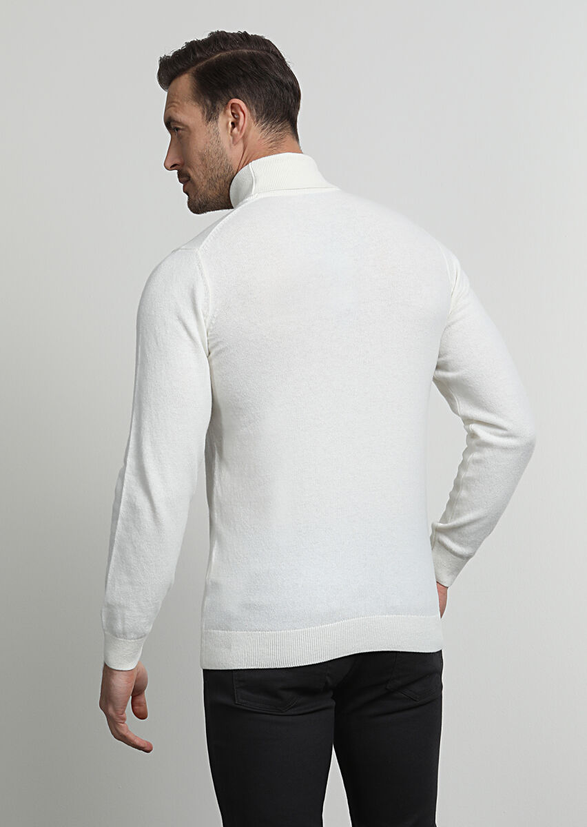 Ecru Knitwear Sweatshirt - 4