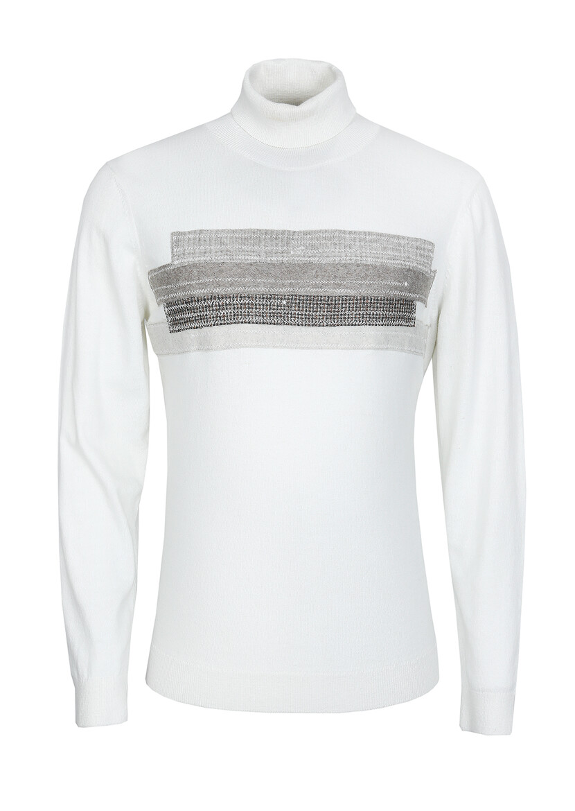 Ecru Knitwear Sweatshirt - 6