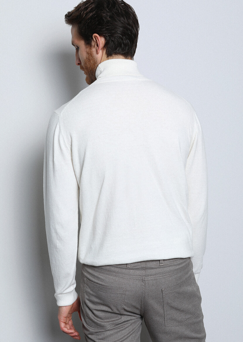 Ecru Knitwear Sweatshirt - 5