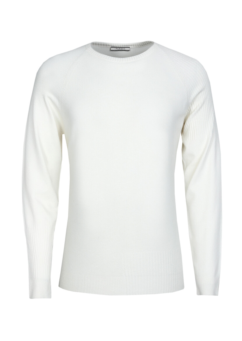 Ecru Knitwear Sweatshirt - 6