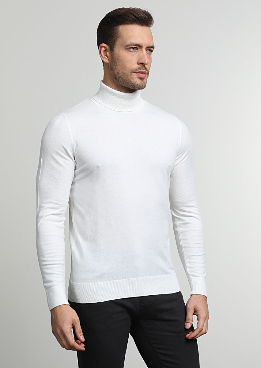 Ecru Knitwear Sweatshirt - 3