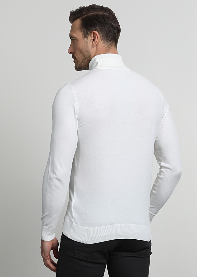 Ecru Knitwear Sweatshirt - 4