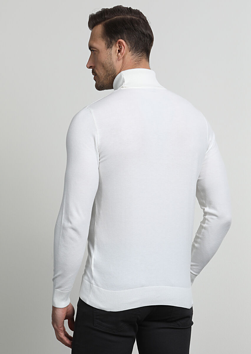 Ecru Knitwear Sweatshirt - 4