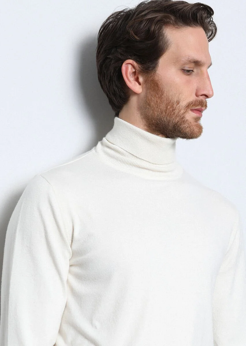 Ecru Knitwear Sweatshirt - 1