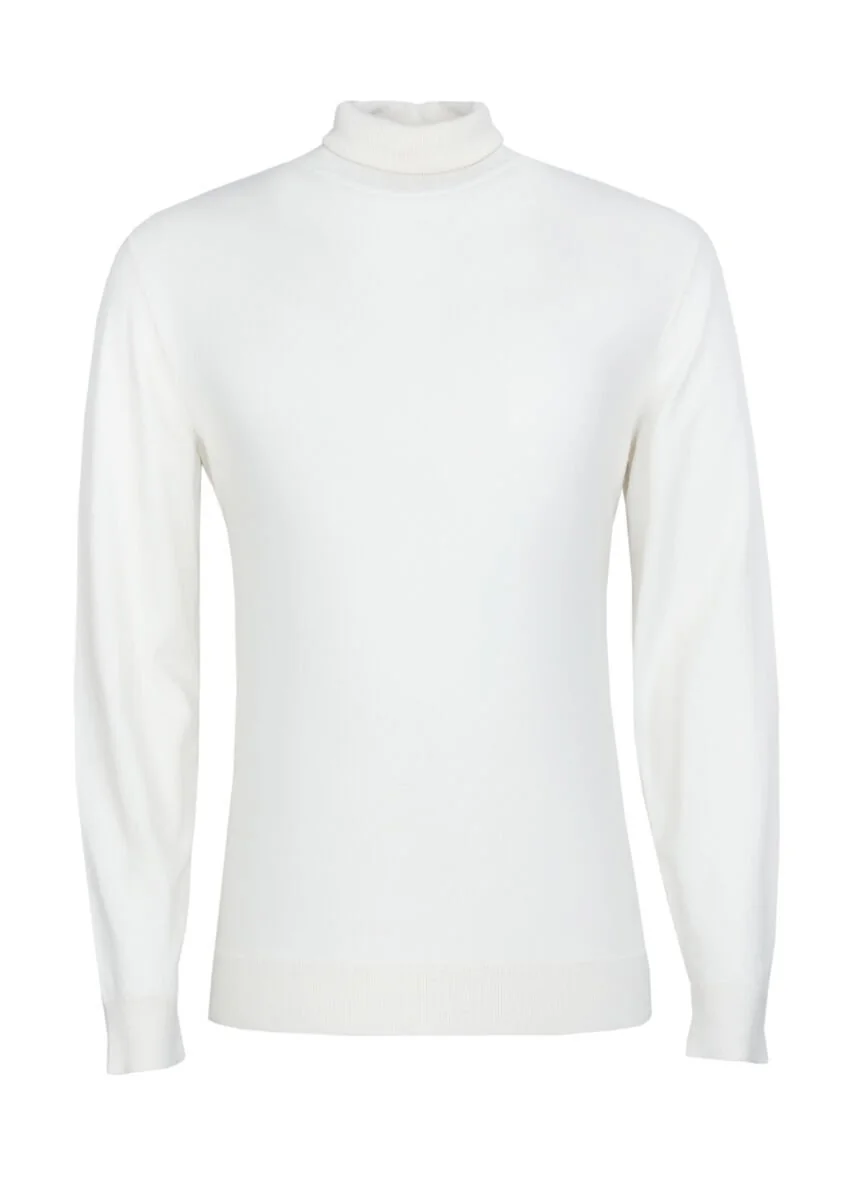 Ecru Knitwear Sweatshirt - 6