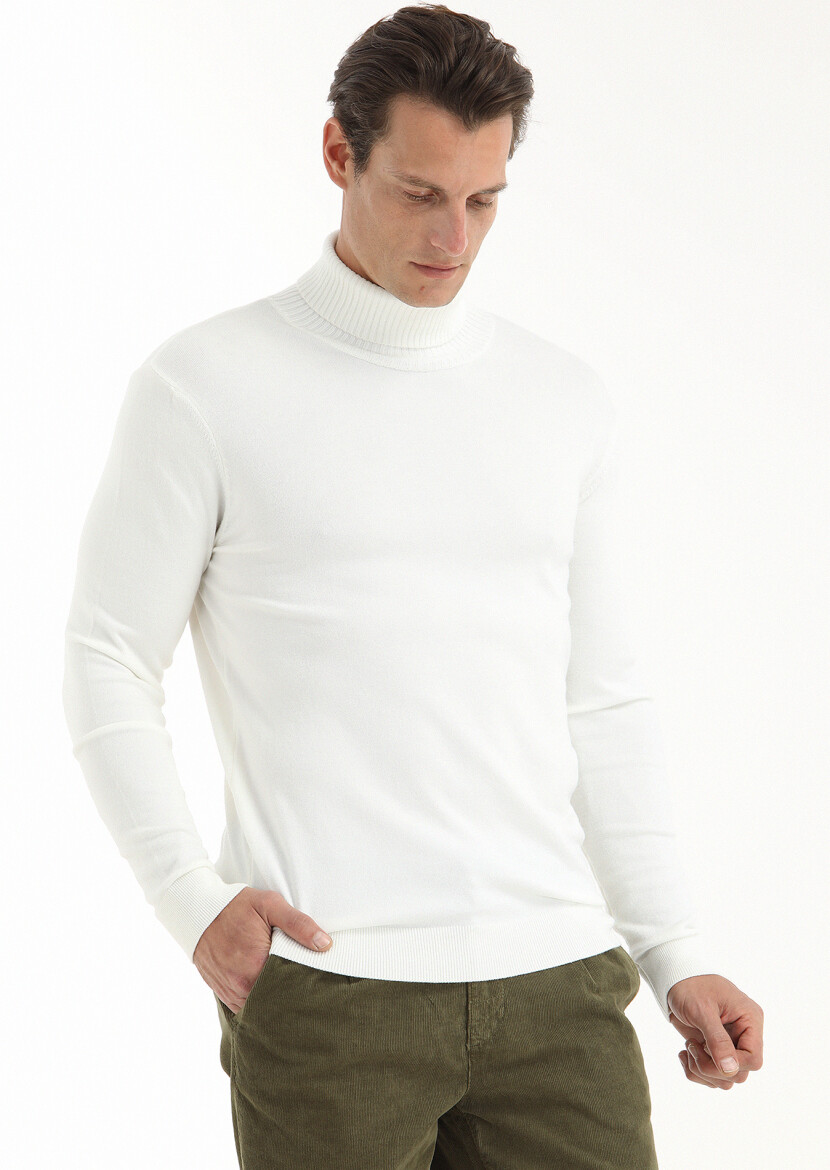 Ecru Knitwear Sweatshirt 
