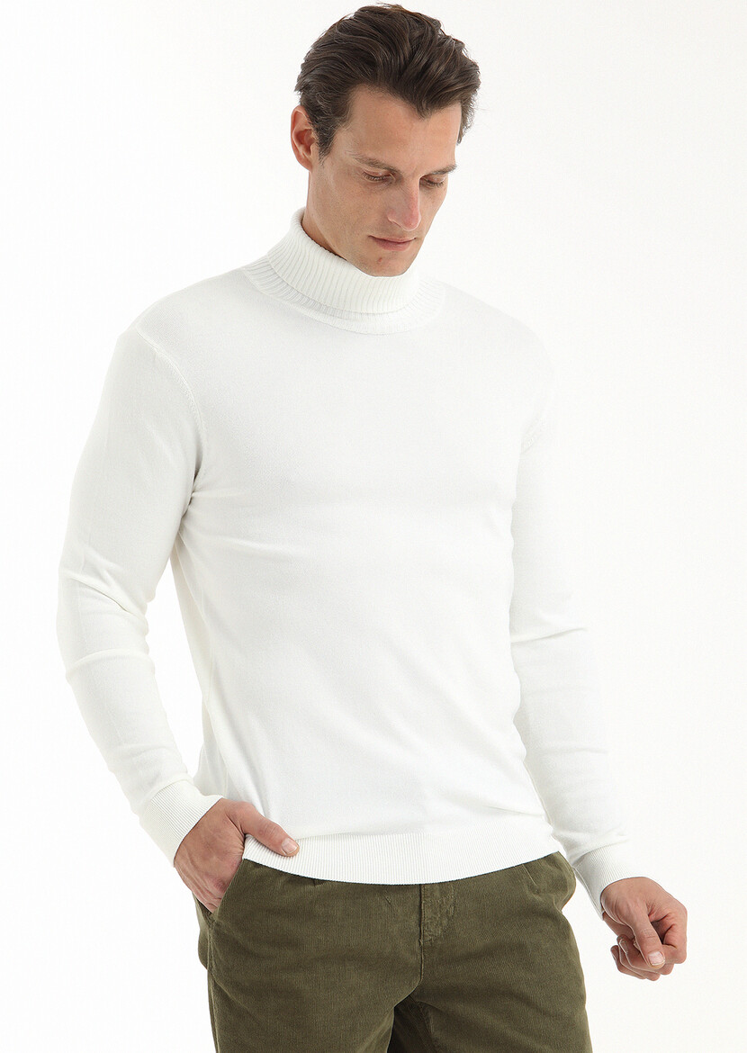 Ecru Knitwear Sweatshirt - 2