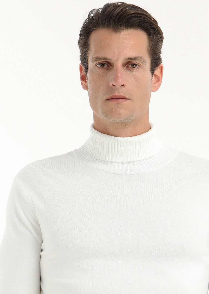 Ecru Knitwear Sweatshirt - 3