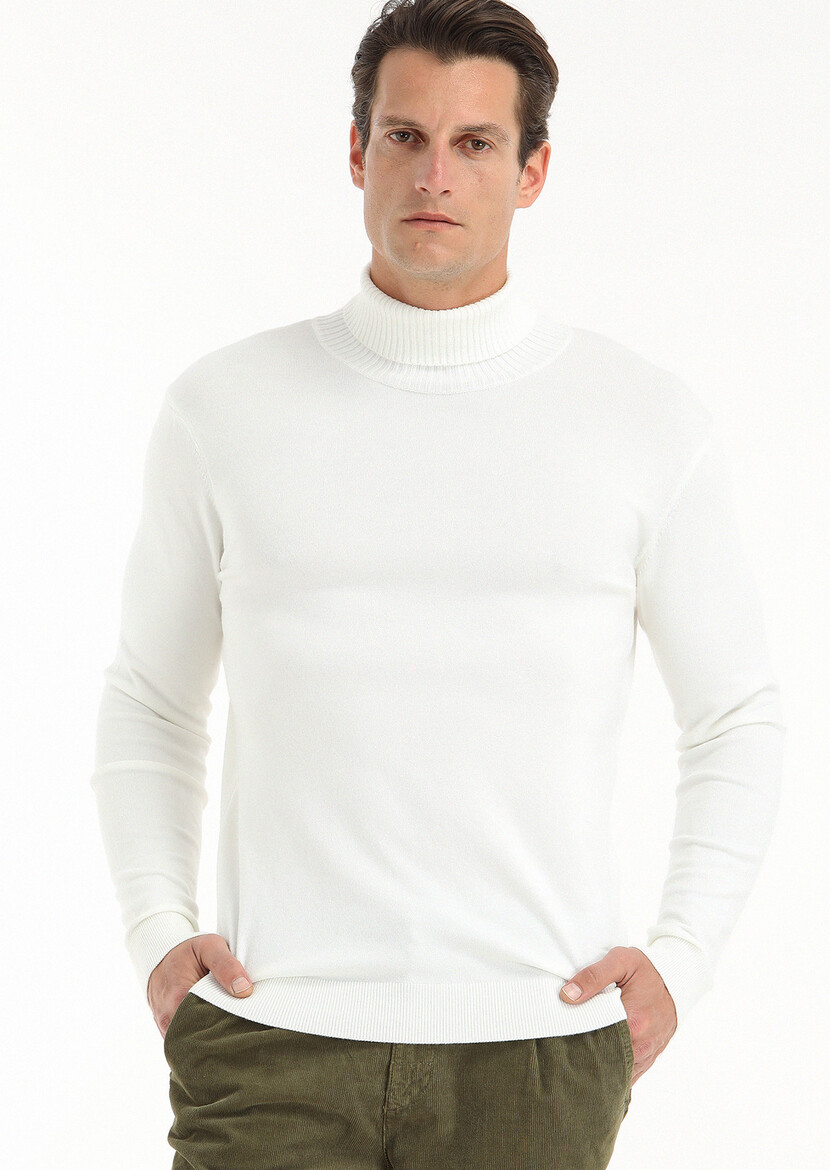 Ecru Knitwear Sweatshirt - 4