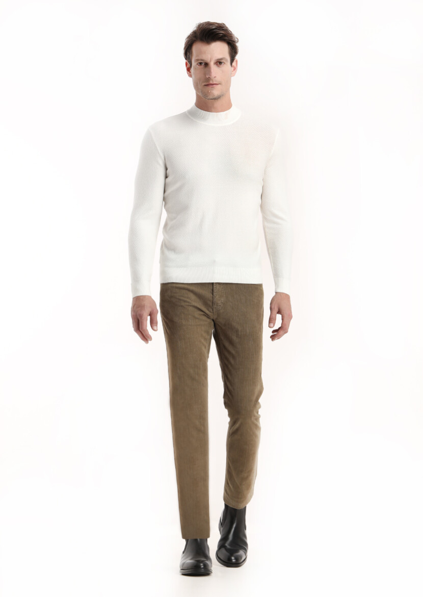 Ecru Knitwear Sweatshirt - 1