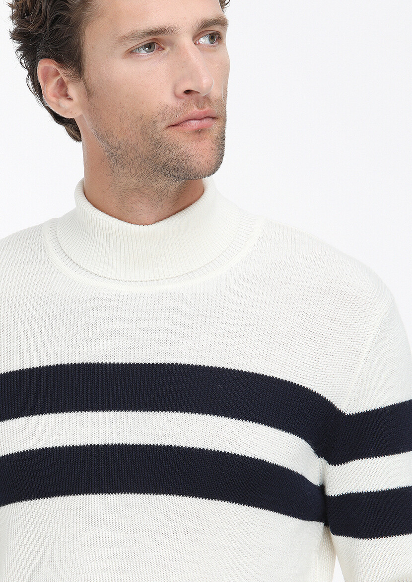 Ecru Knitwear Sweatshirt - 3