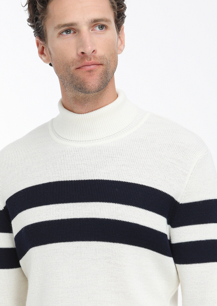 Ecru Knitwear Sweatshirt - 4