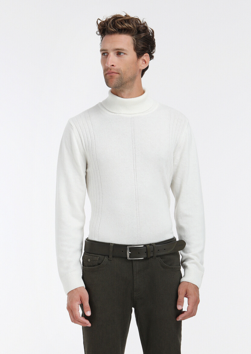 Ecru Knitwear Sweatshirt 