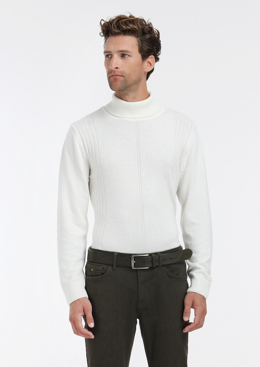 Ecru Knitwear Sweatshirt - 2