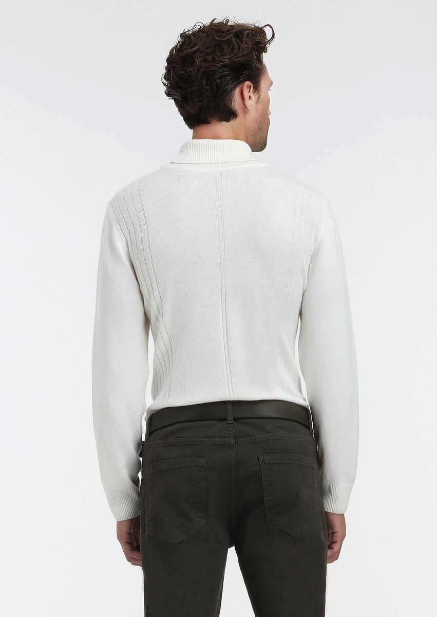 Ecru Knitwear Sweatshirt - 5