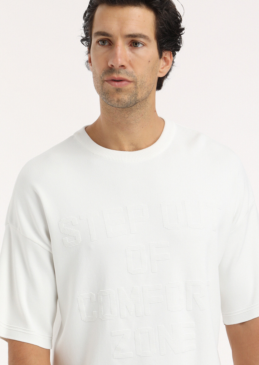 Ecru Knitwear Sweatshirt - 4