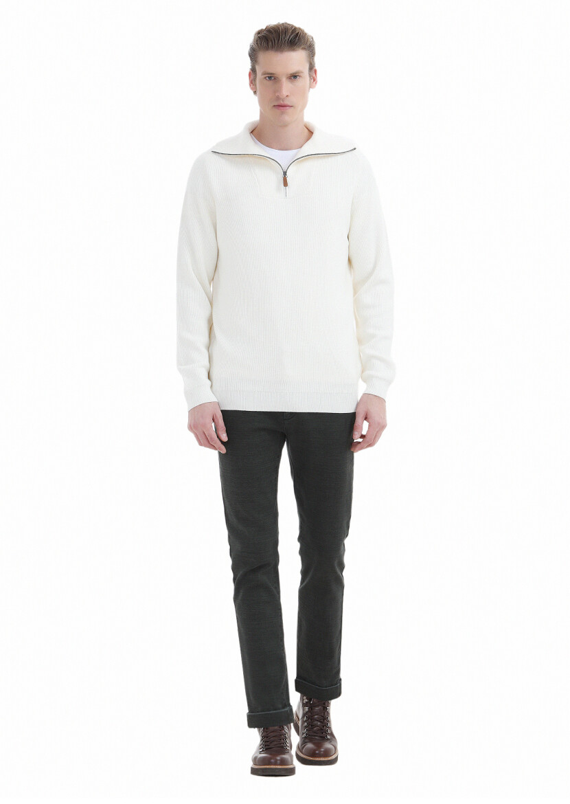 Ecru Knitwear Sweatshirt - 2