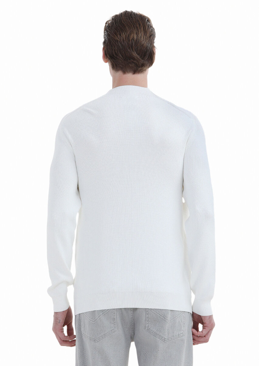 Ecru Knitwear Sweatshirt - 4