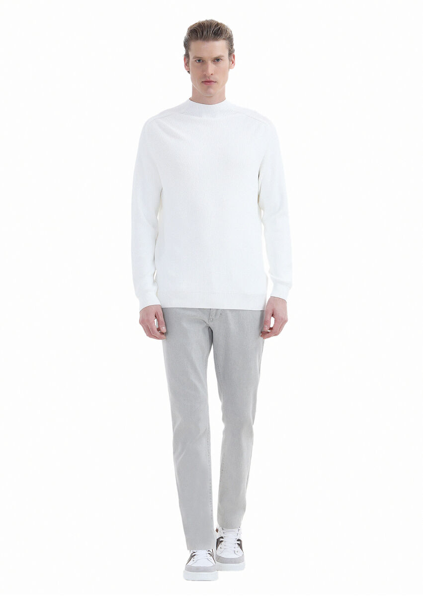 Ecru Knitwear Sweatshirt - 1