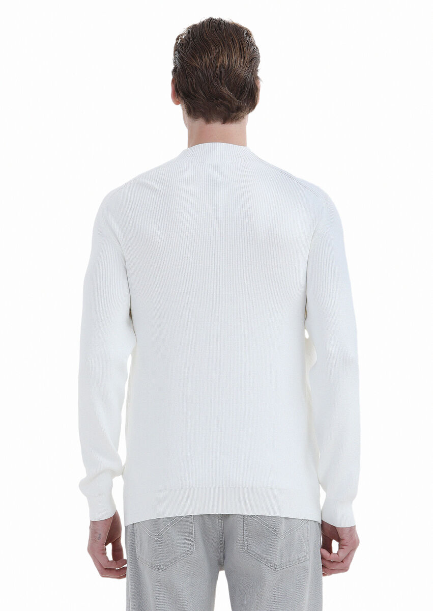 Ecru Knitwear Sweatshirt - 6