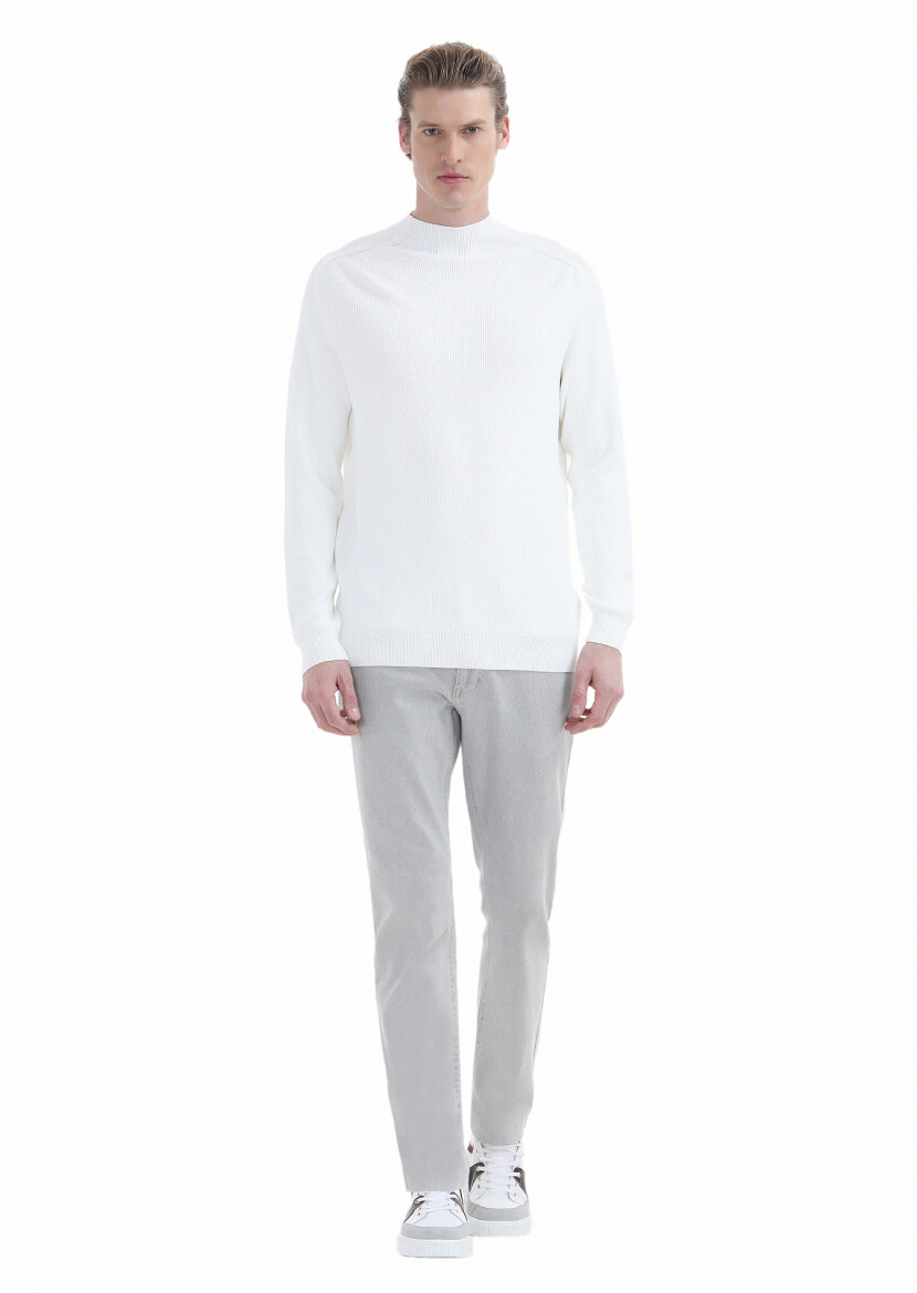 Ecru Knitwear Sweatshirt 