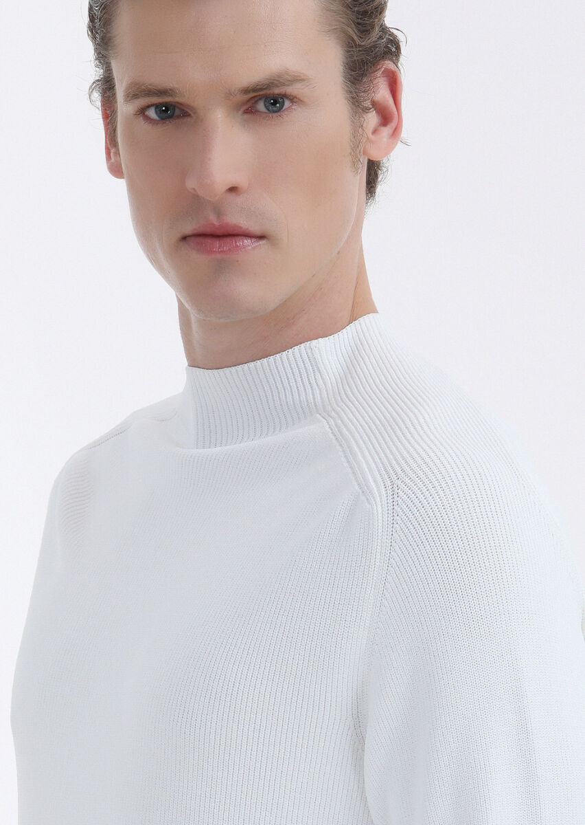 Ecru Knitwear Sweatshirt - 3