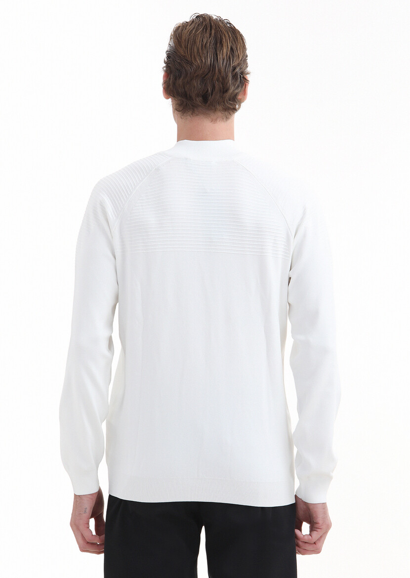 Ecru Knitwear Sweatshirt - 5