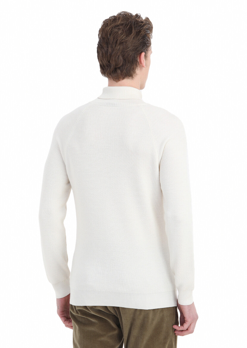 Ecru Knitwear Sweatshirt - 7