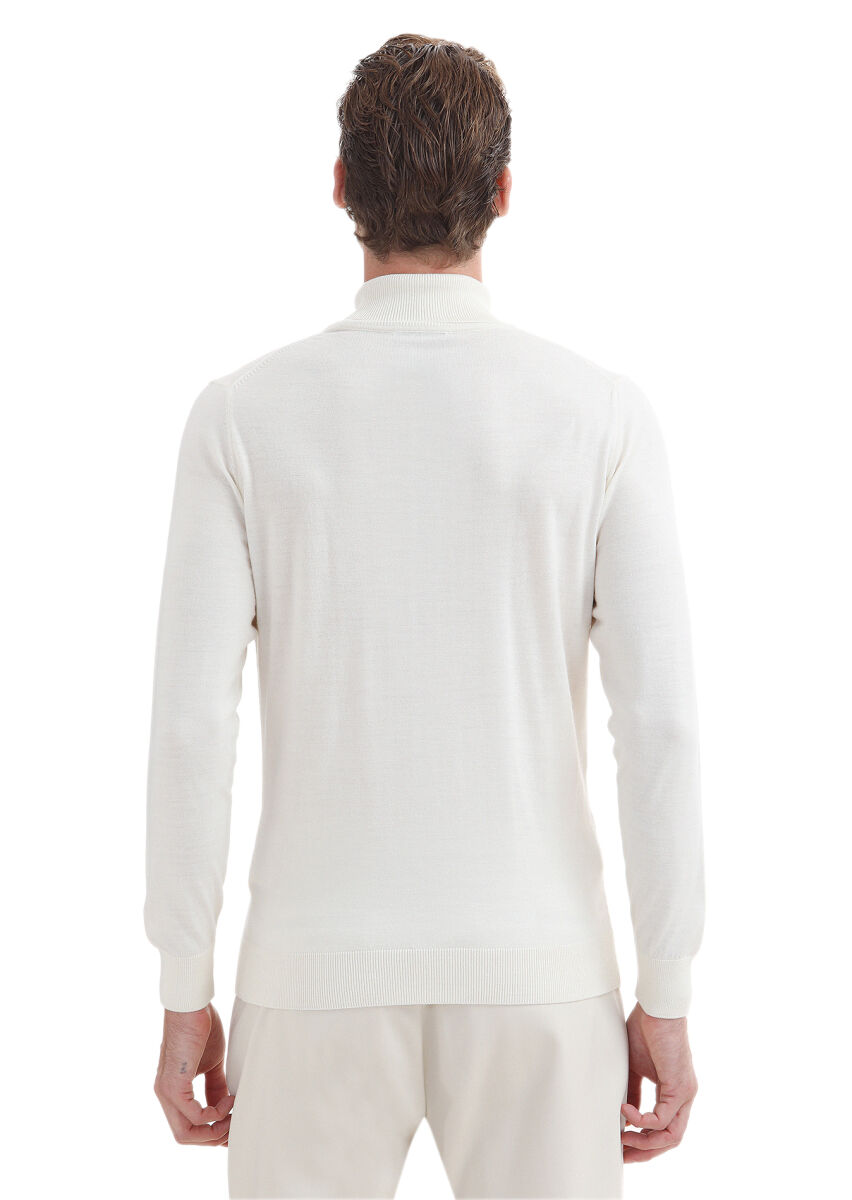 Ecru Knitwear Sweatshirt - 4