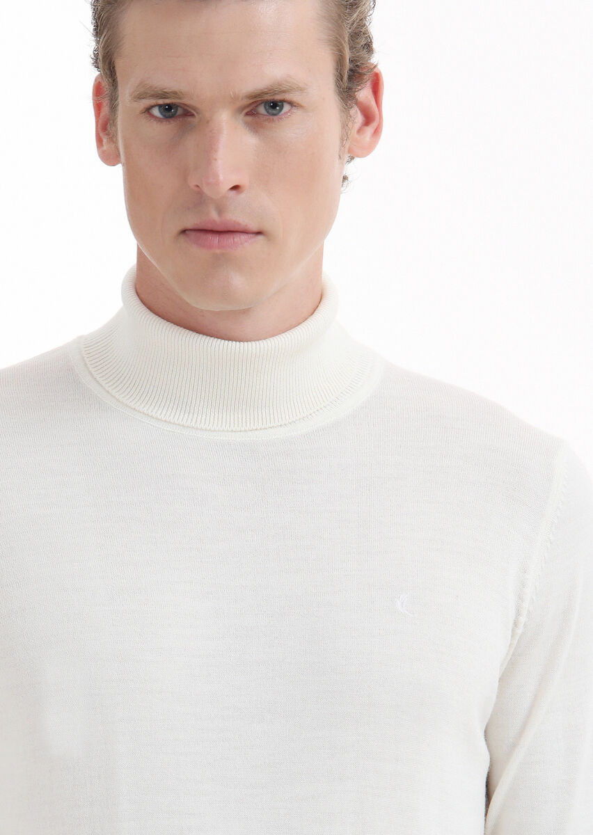 Ecru Knitwear Sweatshirt - 4