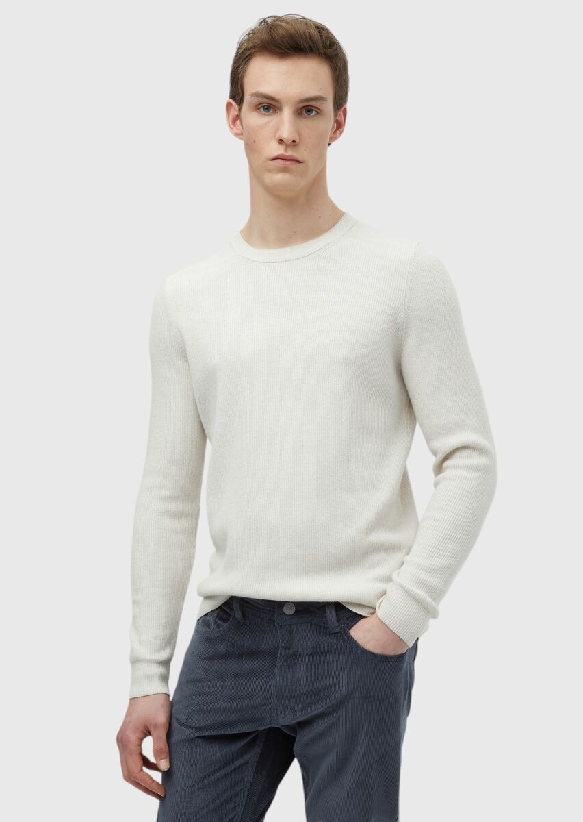 Ecru Knitwear Sweatshirt - 1