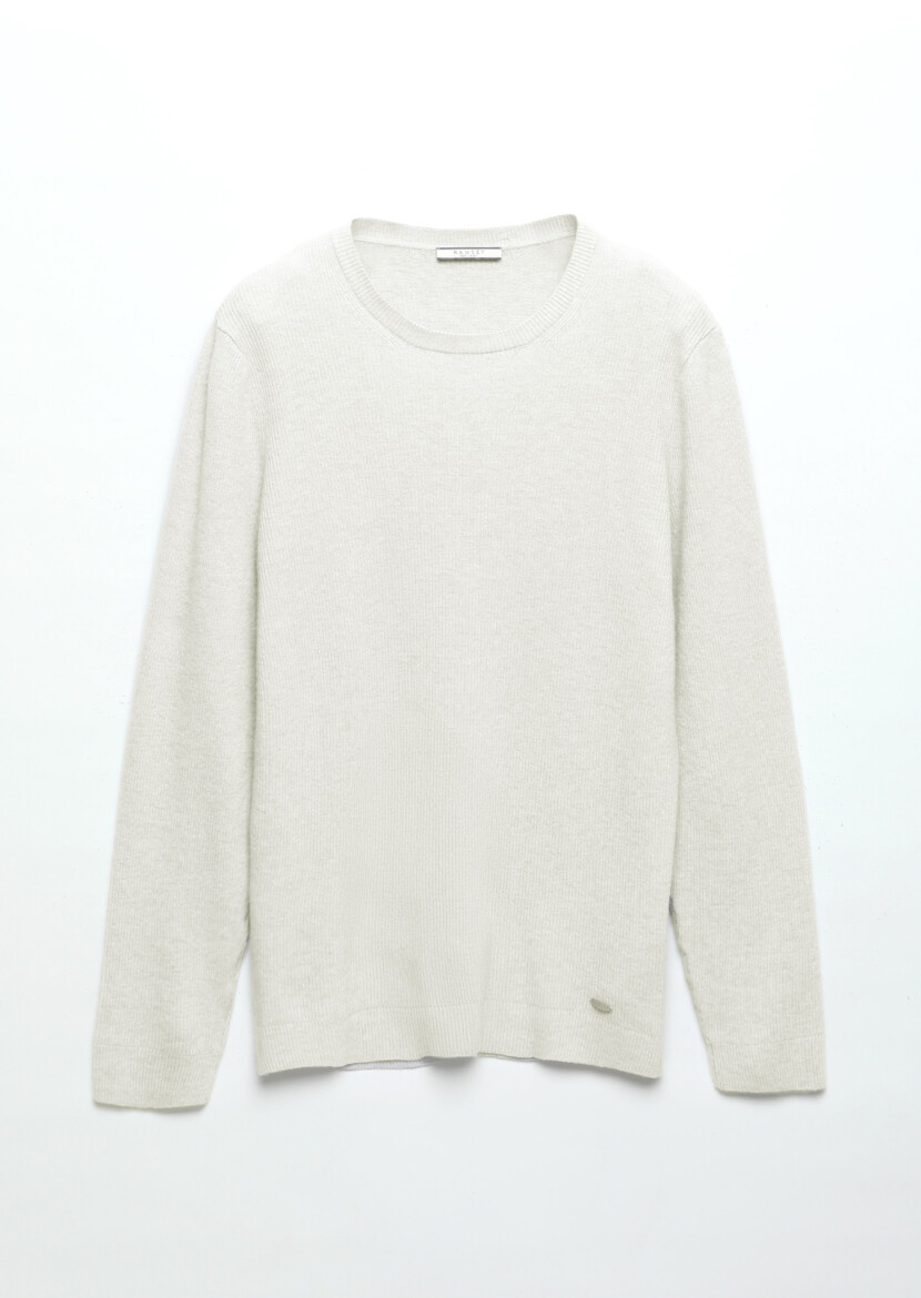 Ecru Knitwear Sweatshirt - 6