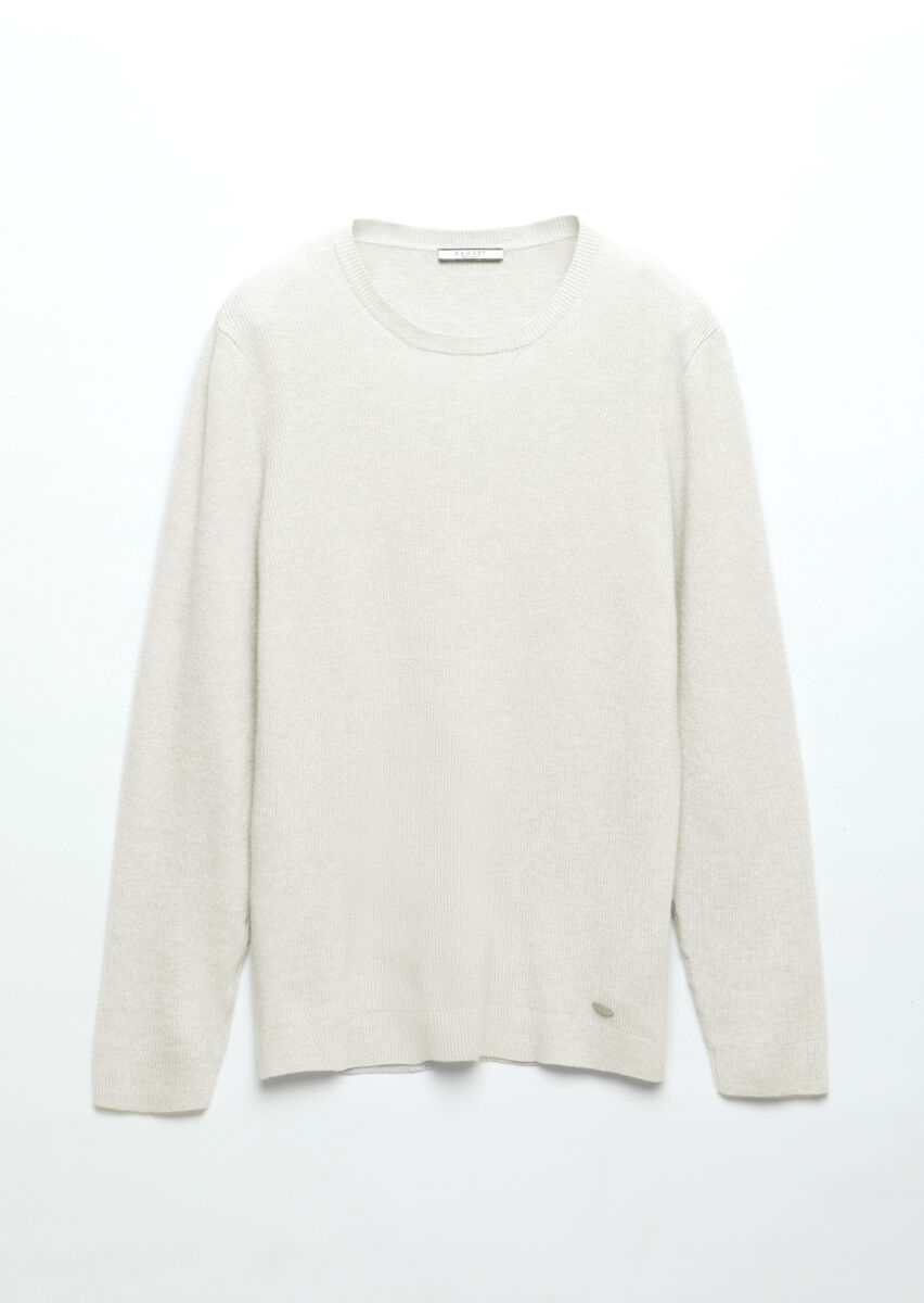 Ecru Knitwear Sweatshirt - 6