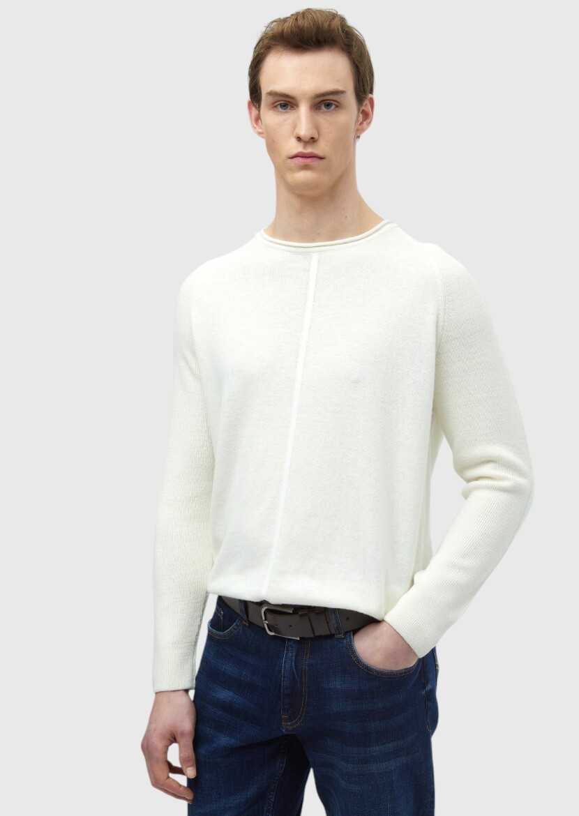 Ecru Knitwear Sweatshirt 