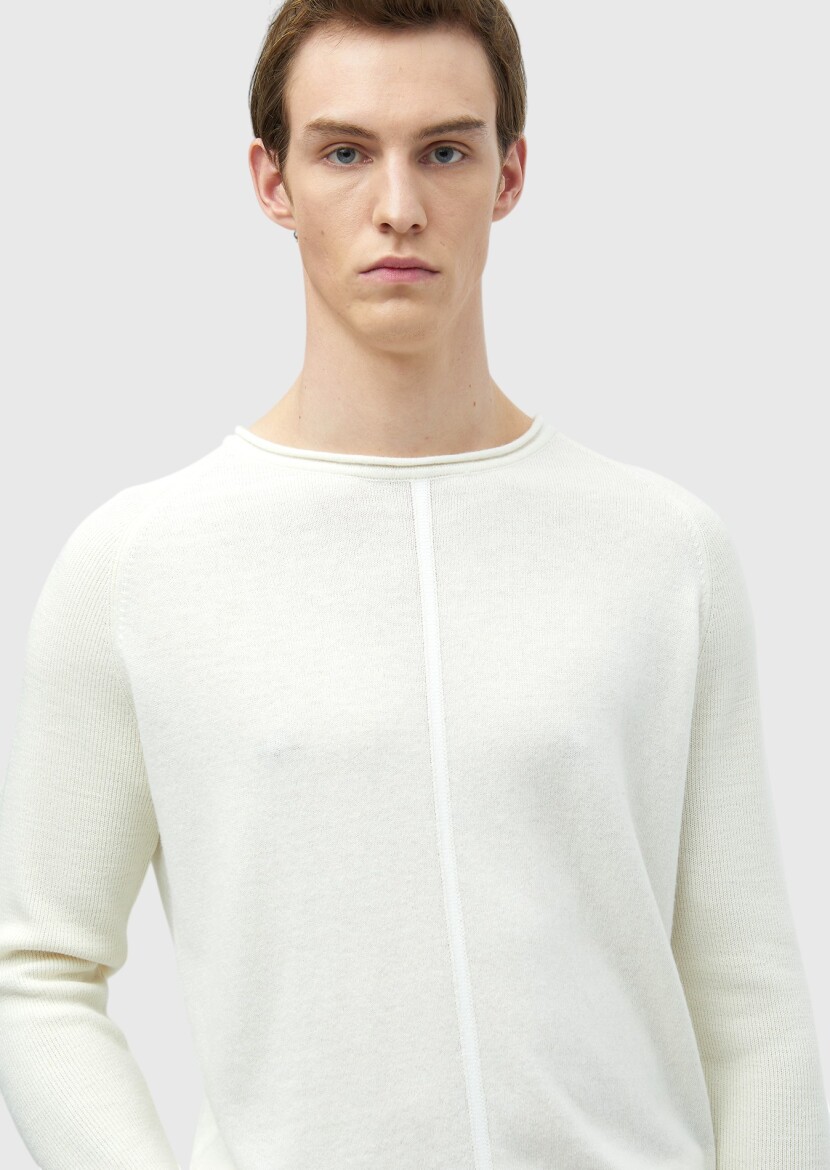 Ecru Knitwear Sweatshirt - 3