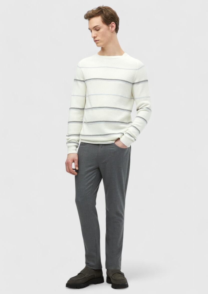 Ecru Knitwear Sweatshirt - RAMSEY