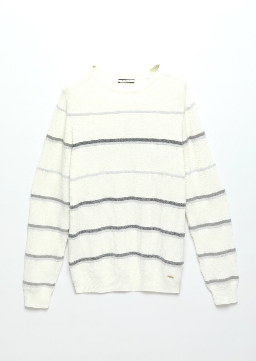 Ecru Knitwear Sweatshirt - 7