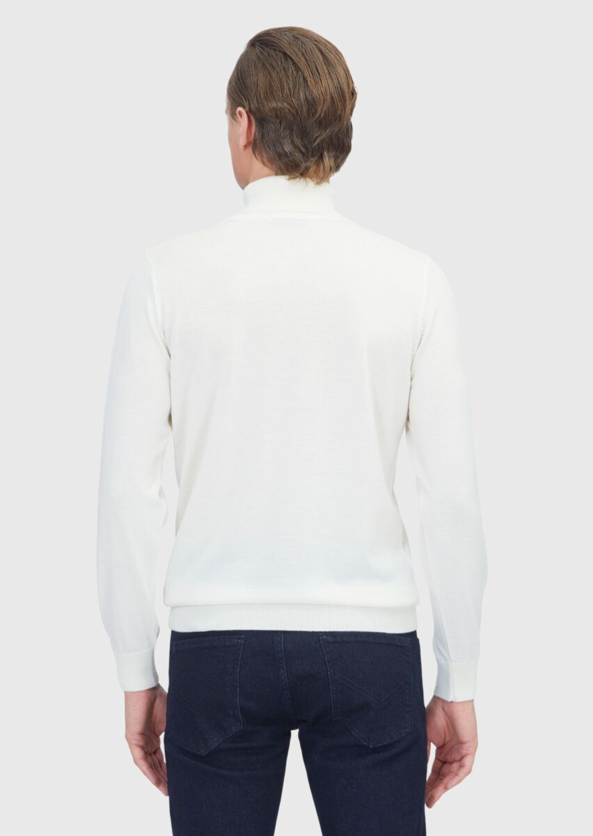 Ecru Knitwear Sweatshirt - 5