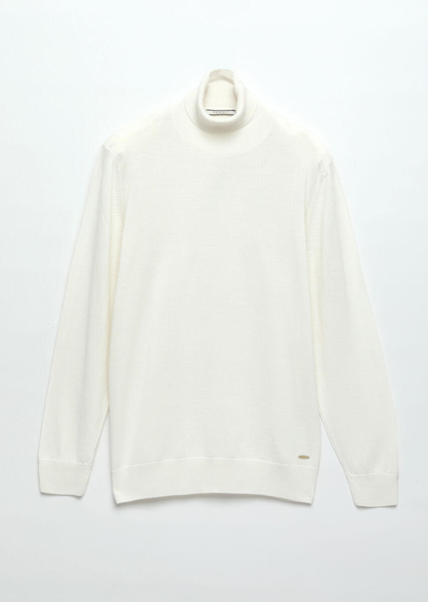 Ecru Knitwear Sweatshirt - 6