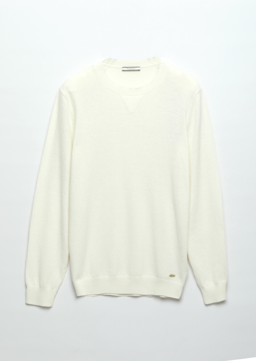 Ecru Knitwear Sweatshirt - 7