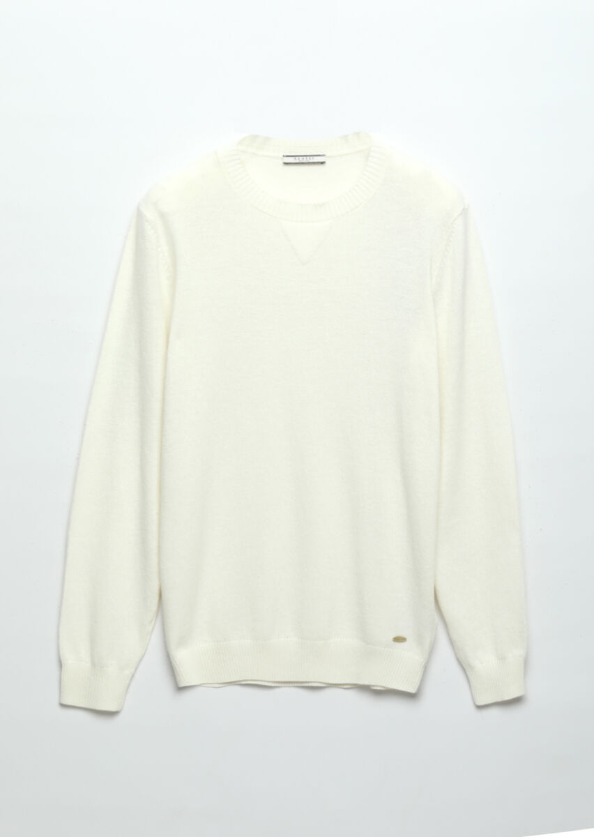 Ecru Knitwear Sweatshirt - 7