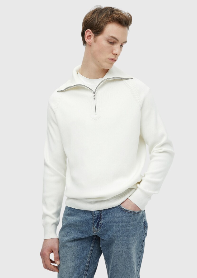 Ecru Knitwear Sweatshirt 