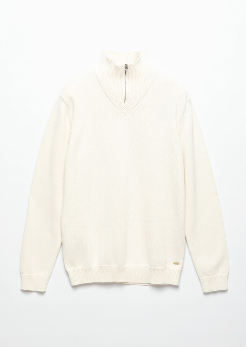 Ecru Knitwear Sweatshirt - 7