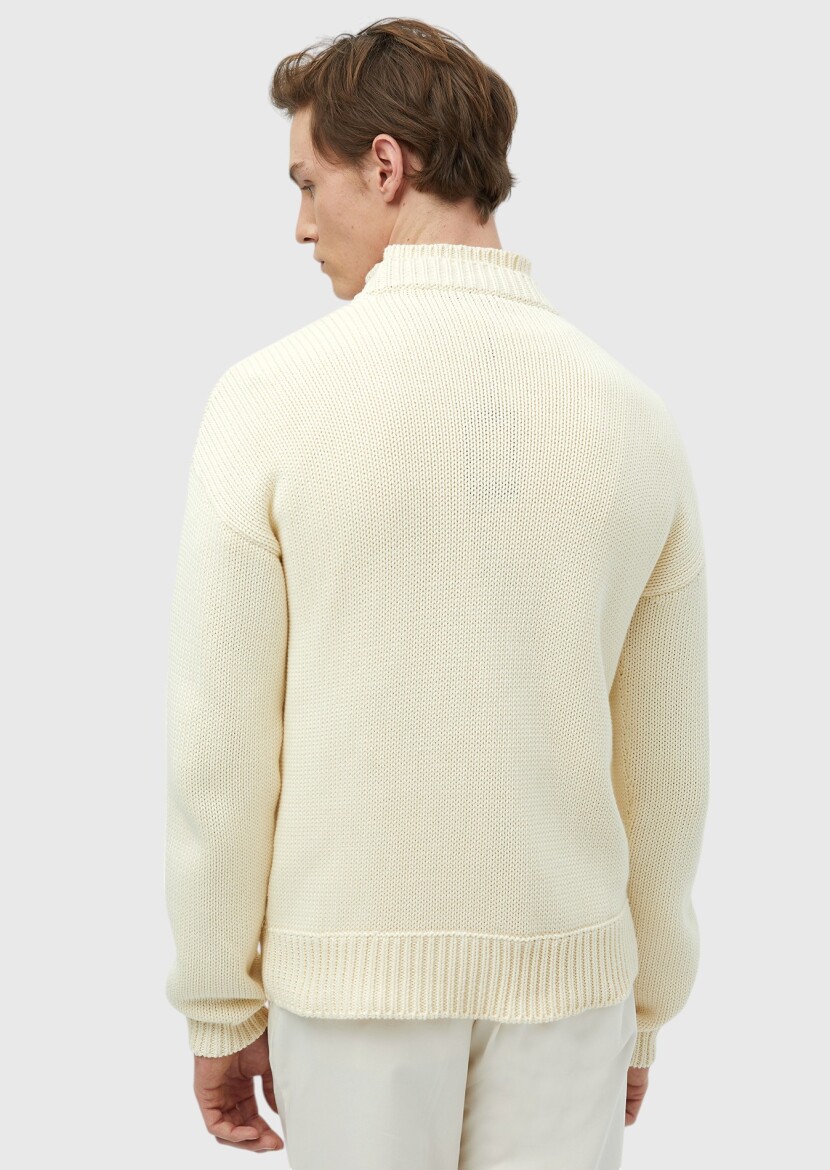 Ecru Knitwear Sweatshirt - 6