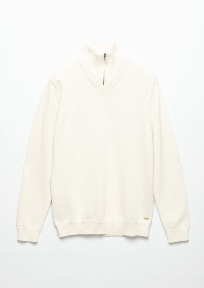 Ecru Knitwear Sweatshirt - 7