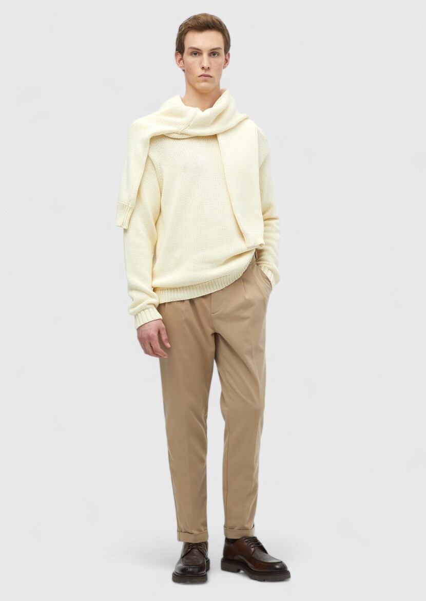 Ecru Knitwear Sweatshirt 