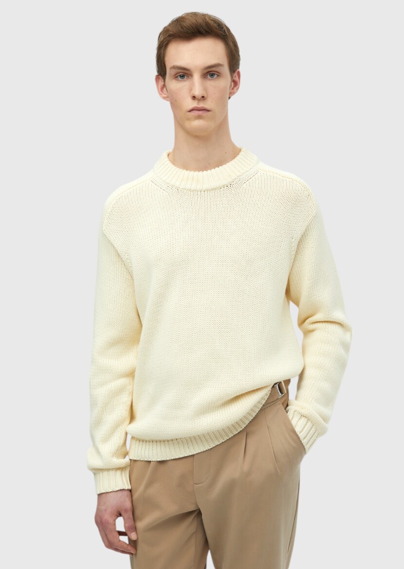 Ecru Knitwear Sweatshirt - 3