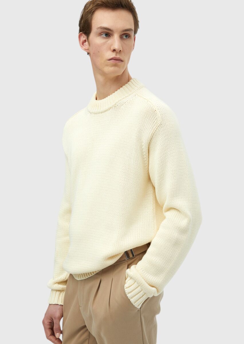 Ecru Knitwear Sweatshirt - 4